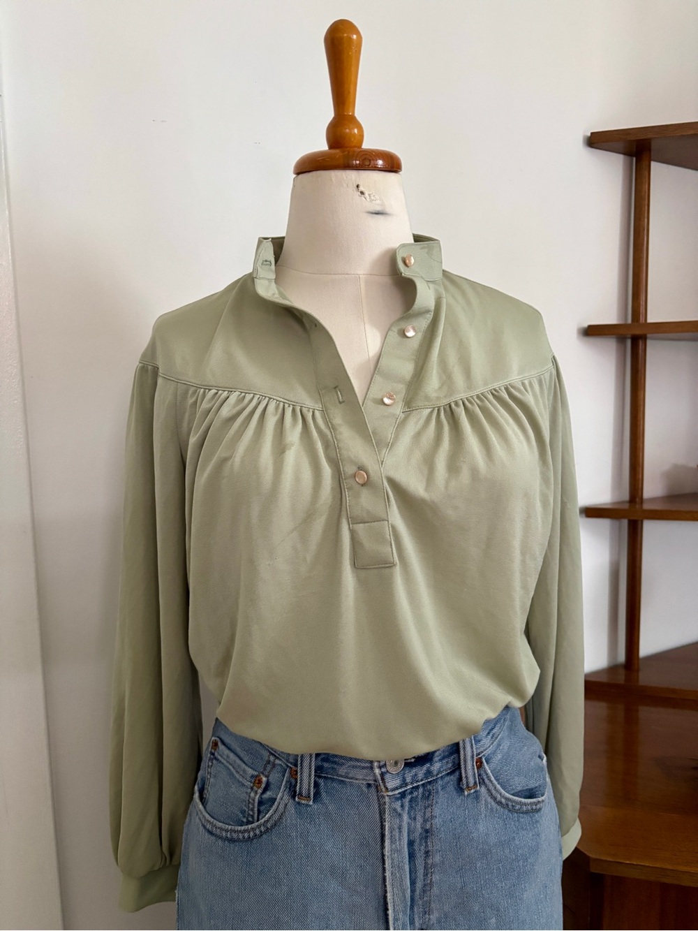 Vintage Lanvin Light Sage Blouse